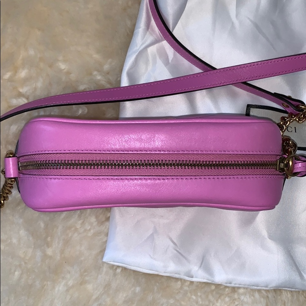 Gucci Marmont Matelasse Mini pink bag - Picture 7 of 15